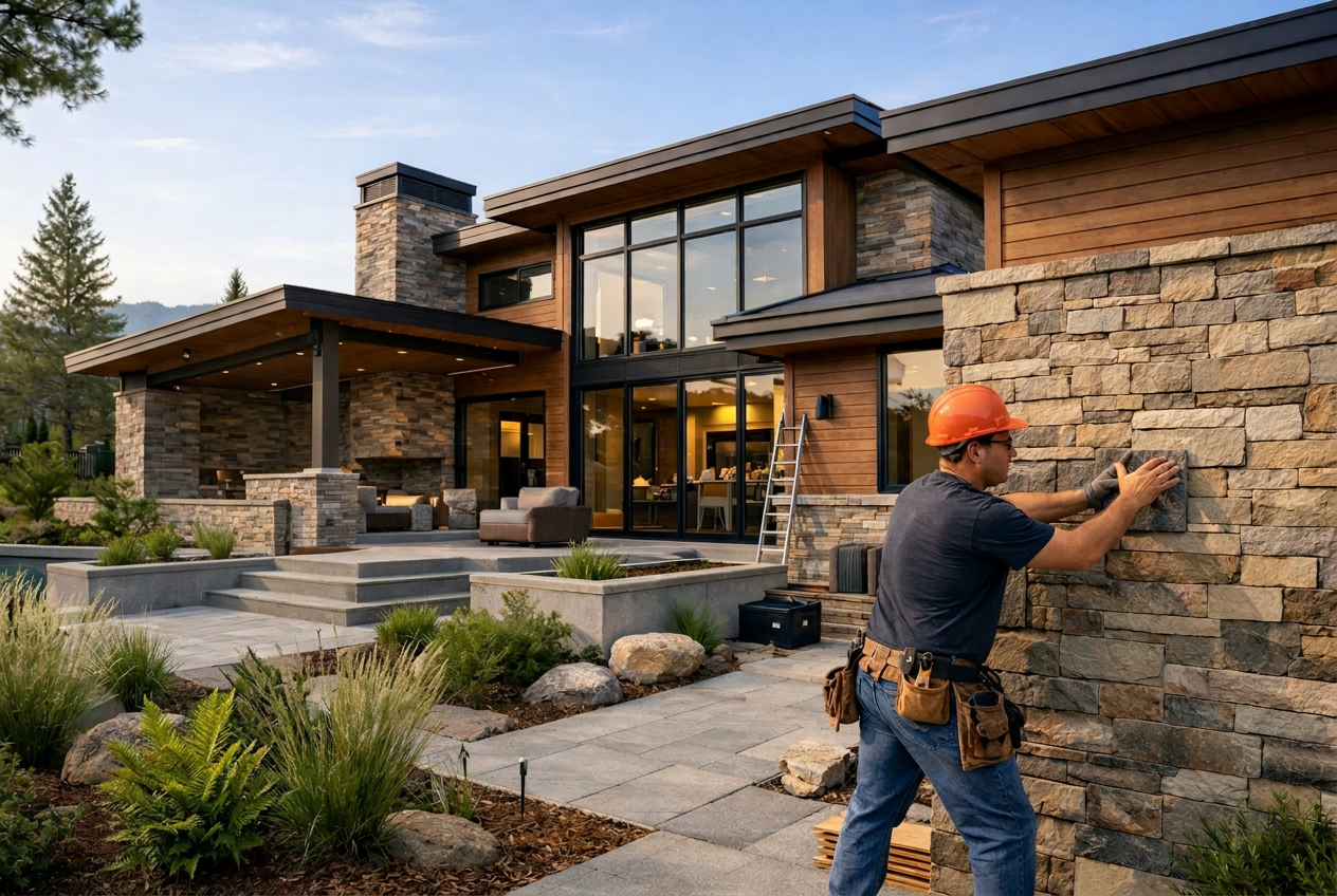 Professional reviewing renovation plans with Antova